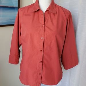 Columbia 3/4 Length Sleeve Button Down